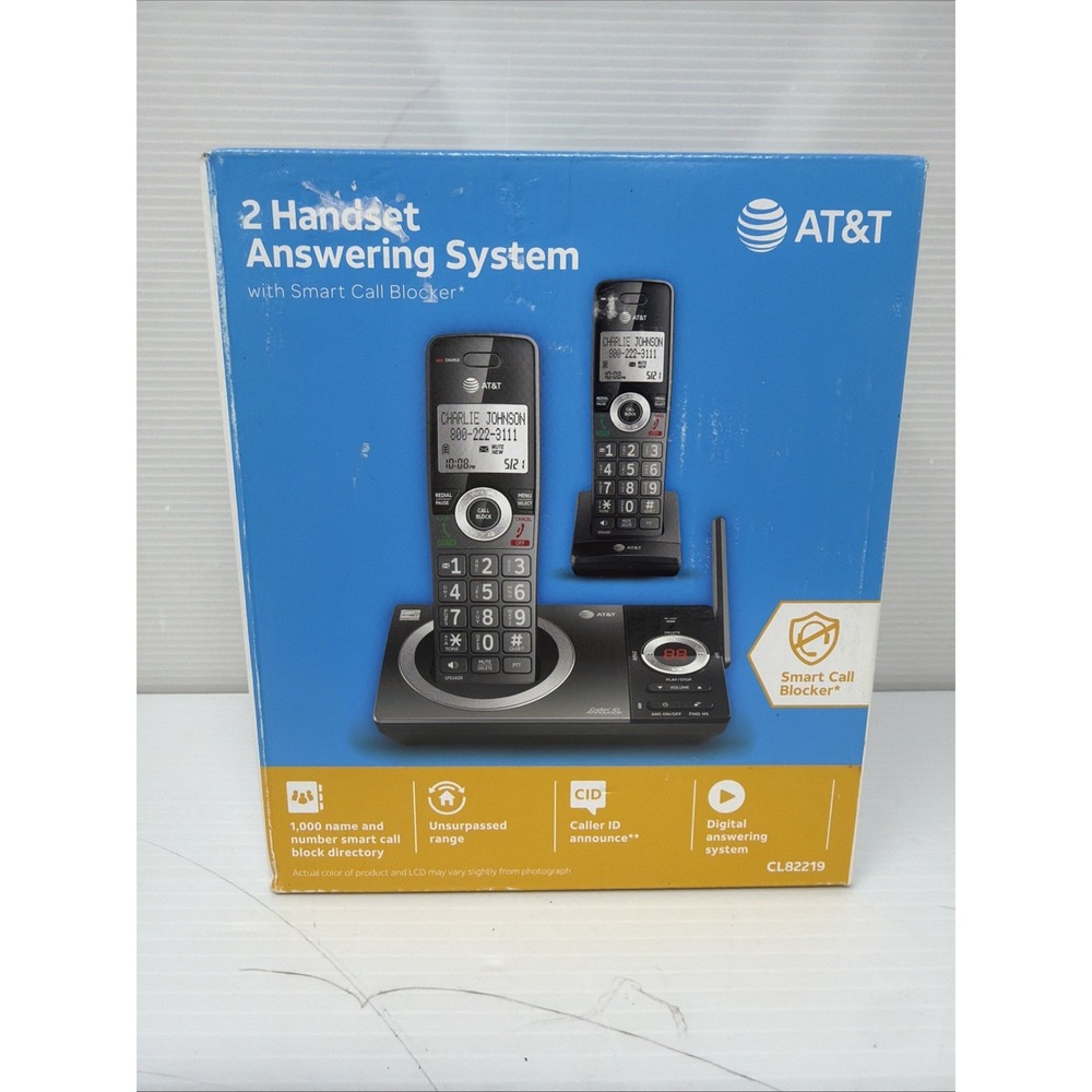 AT&T 2 Handset Answering System with Smart Call Blocker